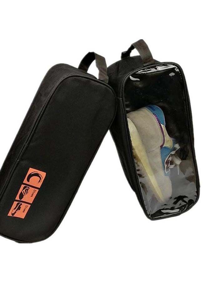 NIBEMINENT Waterproof Portable Shoe Bag Black/Clear  - Image 2