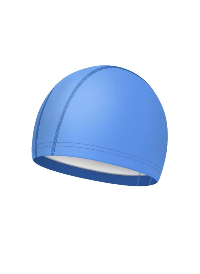 Generic PU Waterproof fabric Swimming Cap,Long Hair Swim Cap Shower Cap for Men Women  - Image 1