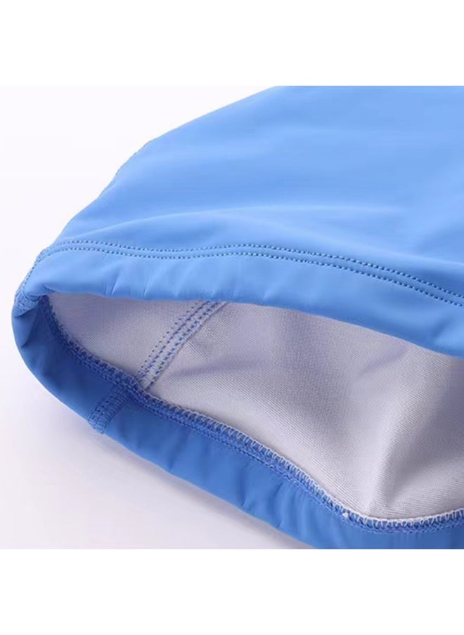Generic PU Waterproof fabric Swimming Cap,Long Hair Swim Cap Shower Cap for Men Women  - Image 5