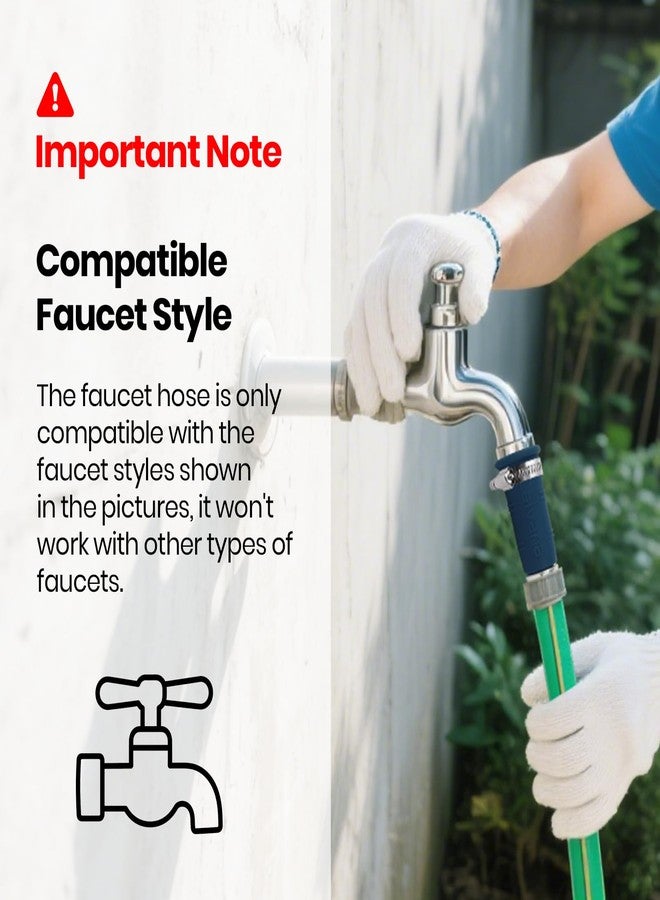 Calvana Water Hose Adapters-Thickened RV Faucet Adapter-Sink Faucet to Garden Hose Adapter Easily Connect to Sink Faucet Secured with Complimentary Stainless Steel Clamps and Teflon Tape - Image 3