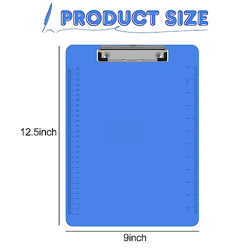 HERKKA 15 Pack Plastic Clipboards, Assorted Color, Low Profile, Standard A4 Letter Size - Image 2
