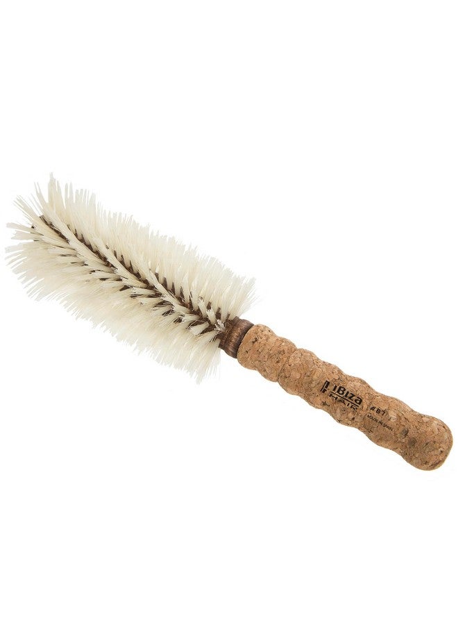 Ibiza Hair Professional Round Boar Hair Brush (B7, 70Mm) Blonde Bristles With A Cork Handle, For Color Treated & Fine Hair, Big Waves Or Tight Curls, Add Texture & Shine For Long Hair & Large Sections - Image 1