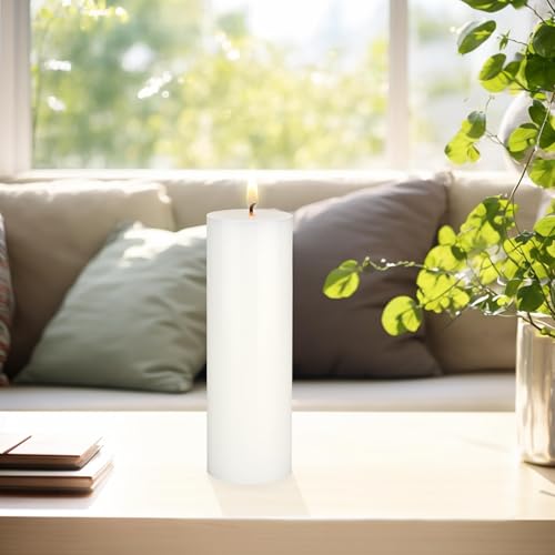 Mega Candles 1 pc Unscented Solid White Pillar Candles, Hand Poured Premium Wax Candle 3 Inch x 9 Inch, Home Décor, Spas, Weddings, Occasions, Party, Centerpieces, Holidays, Vigils, Prayers - Image 3