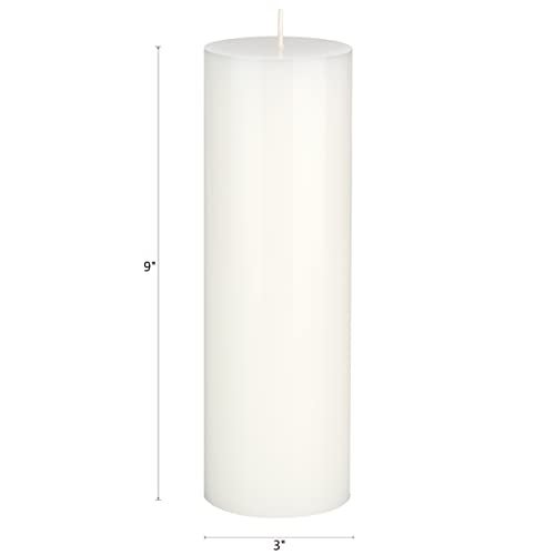 Mega Candles 1 pc Unscented Solid White Pillar Candles, Hand Poured Premium Wax Candle 3 Inch x 9 Inch, Home Décor, Spas, Weddings, Occasions, Party, Centerpieces, Holidays, Vigils, Prayers - Image 2