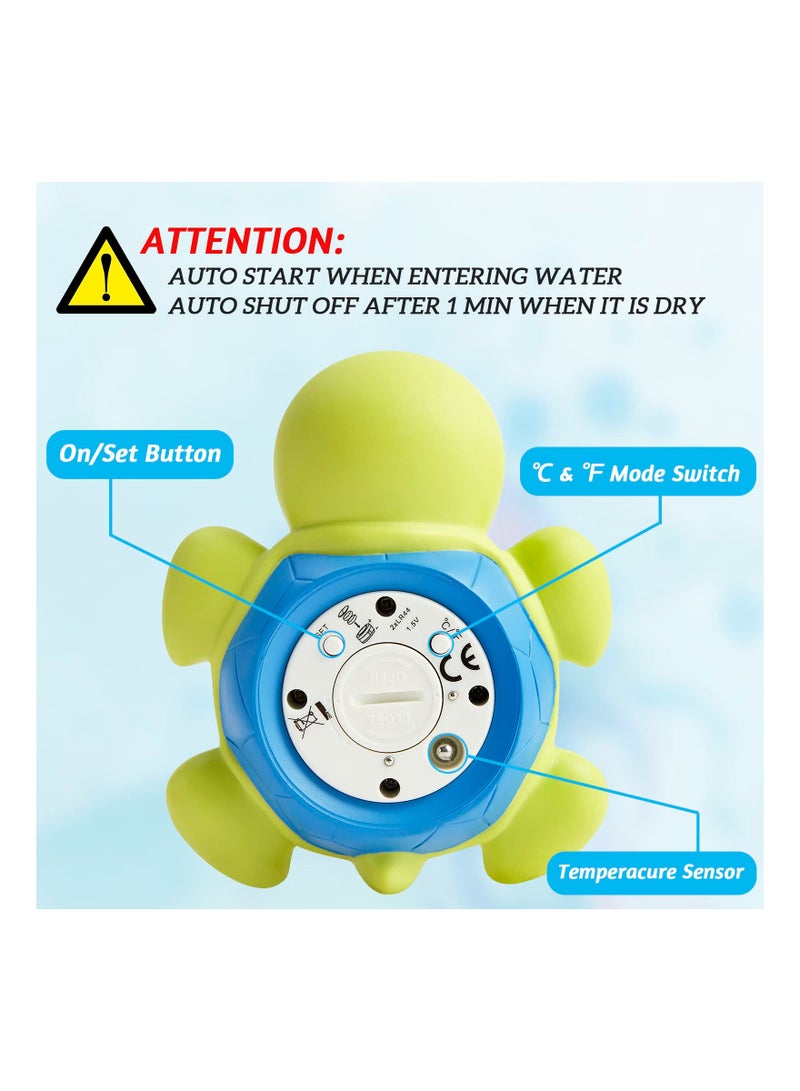 SOLARAE Baby Bath Thermometer,  with Automatic Water Induction Switch, Baby Bath Float, Play Toy for Infant, Smart Accurate, Bathroom Safety Temperature Thermometer, with LED Display Temperature Warning - Image 4