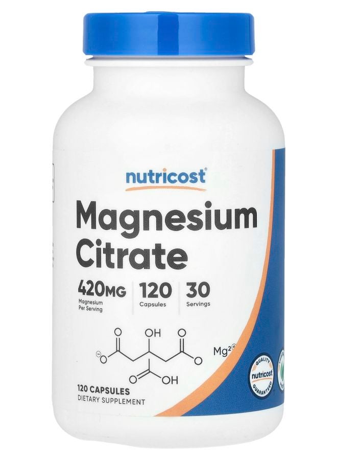Magnesium Citrate 420 mg 120 Capsules (105 mg per Capsule)
