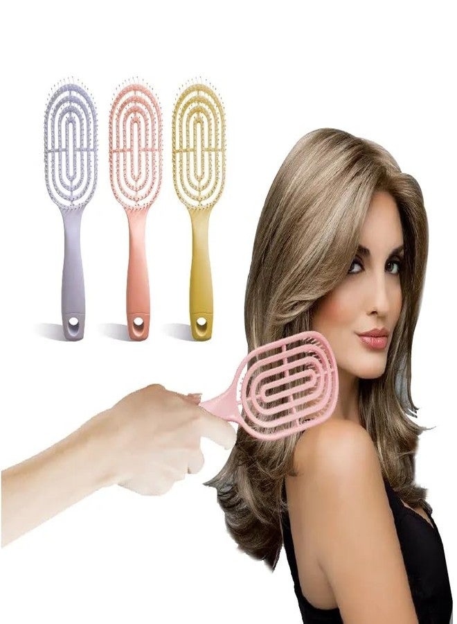 LEVGRY Detangling Hair Brush Hollow out Comb Easy to Use Hair Brush for Woman Say Goodbye to Knots Suitable for Thick Hair, Straightening Brushes for Straight, Curly & Wet Hair - Image 4