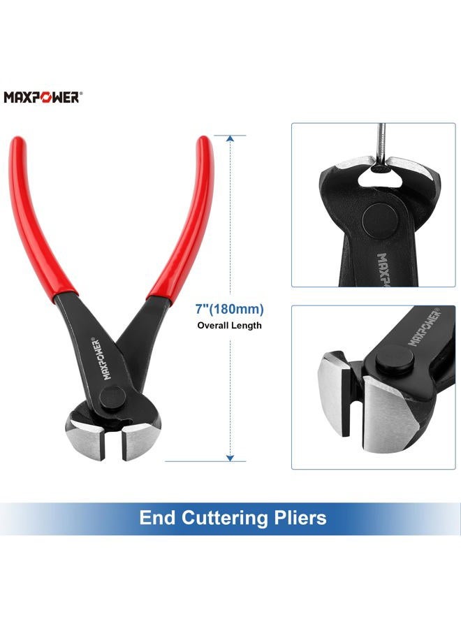 MAXPOWER 3PCS Nail Puller Set, 9 inch End Cutting Nippers, 7 inch End Cutting Pliers, 8 inch Carpenter's Pincers - Image 3