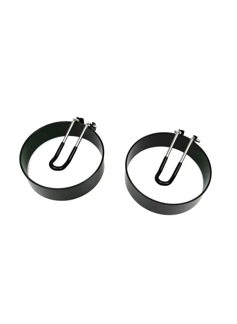 2Pcs Stainless Steel Egg Frying Ring Metal Circle Shape Fried Poach Pancake Mould with Handle Non Stick Fried Egg Mold Cooking Tools - Image 3