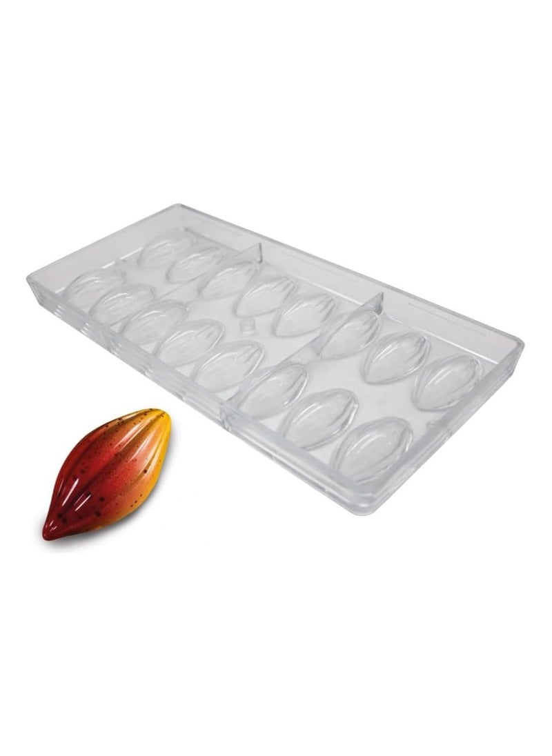 NQOOH - High Quality Acrylic Chocolate Mold Perfect for Jelly Desserts Bonbons and Cookies in Cocoa Pod Shape - Image 1