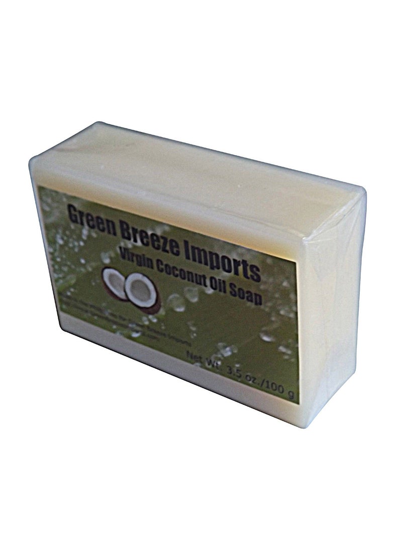 Green Breeze Imports - Natural Mild Lavender Virgin Coconut Oil Soap 4pack - Image 1