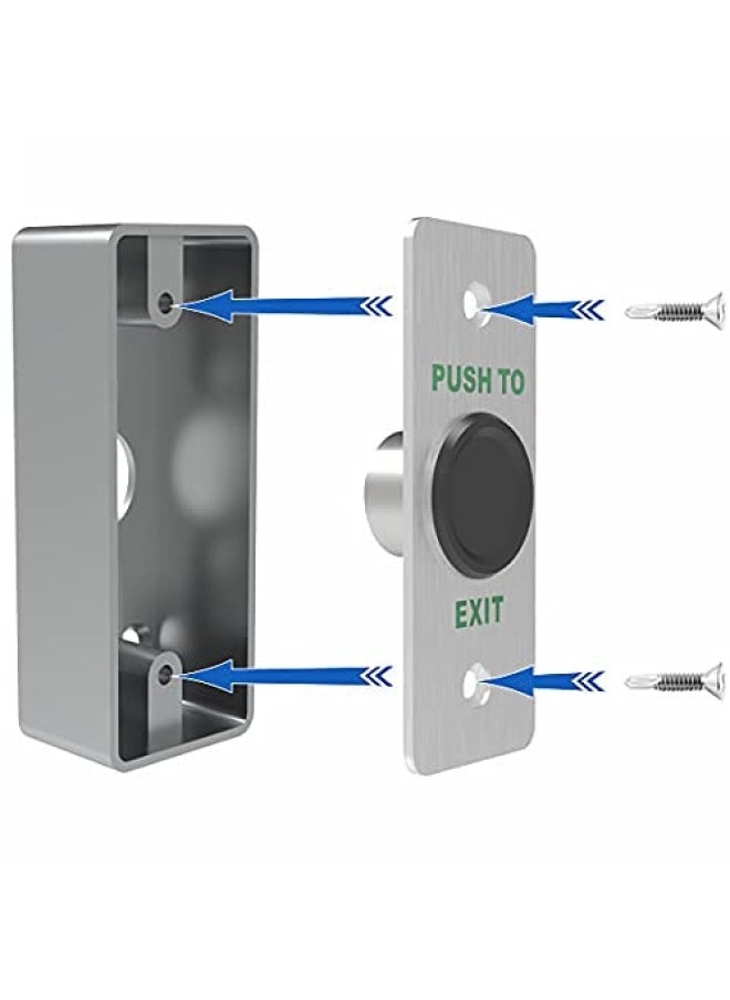UHPPOTE - Zinc Alloy Surface Mount Back Box Single Gang For Push To Exit Button - Image 1