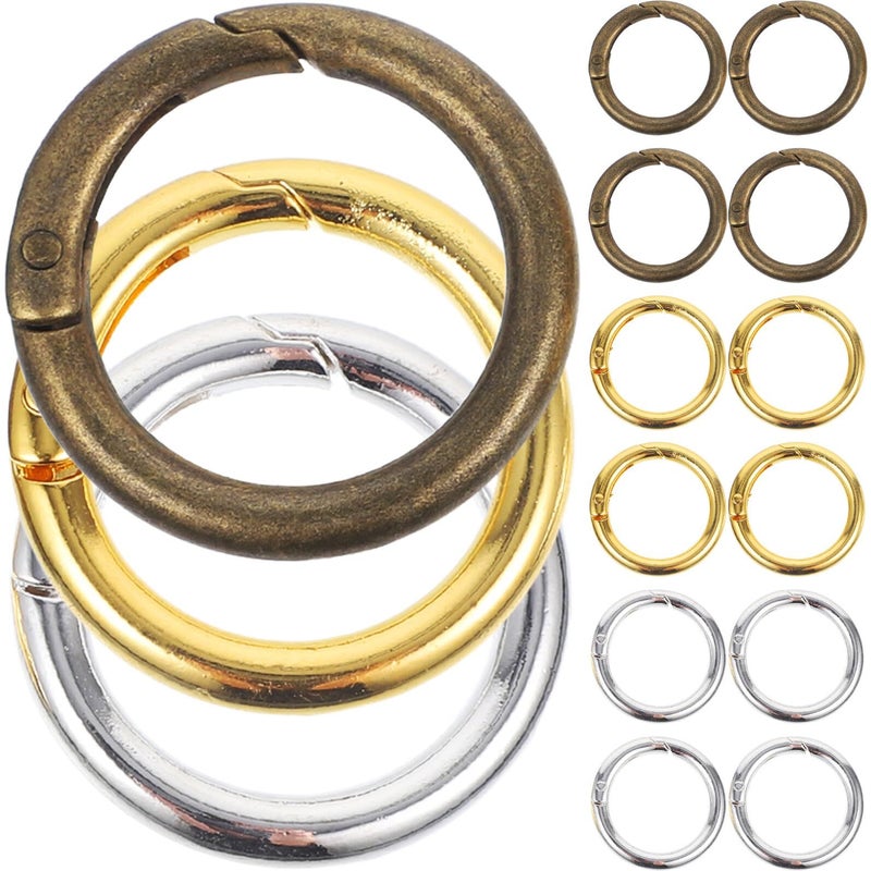 DOITOOL 35mm Multi-use Round Spring Key Rings Set for DIY Jewelry Making Bulk for Handbags Crafts - Image 2