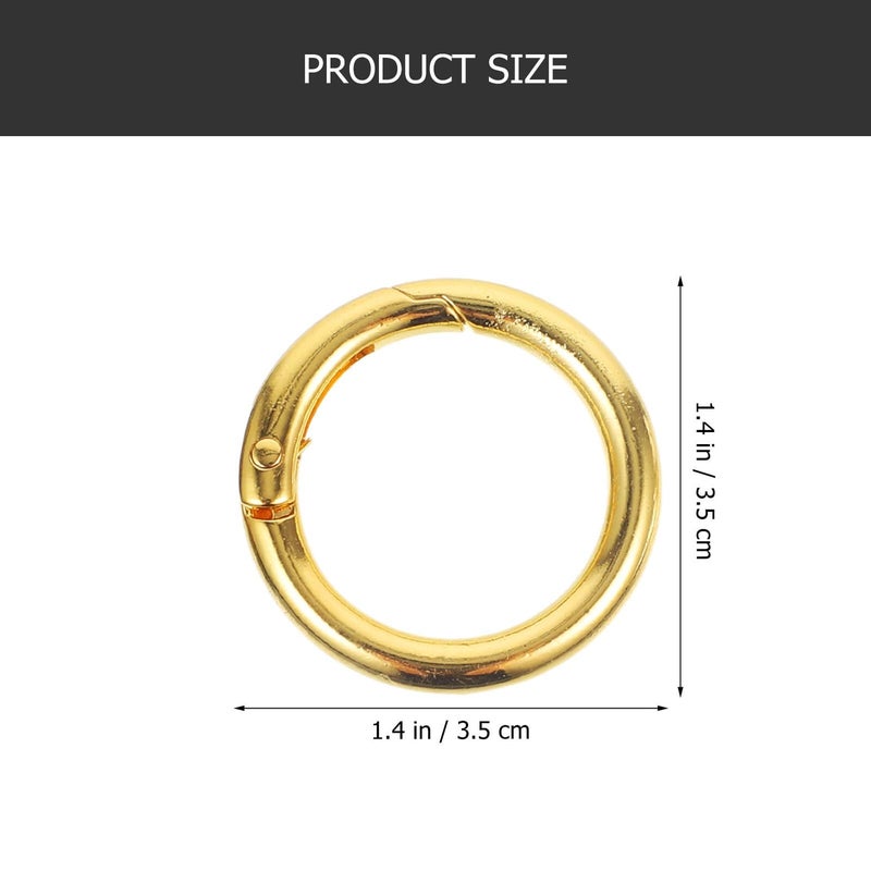 DOITOOL 35mm Multi-use Round Spring Key Rings Set for DIY Jewelry Making Bulk for Handbags Crafts - Image 3