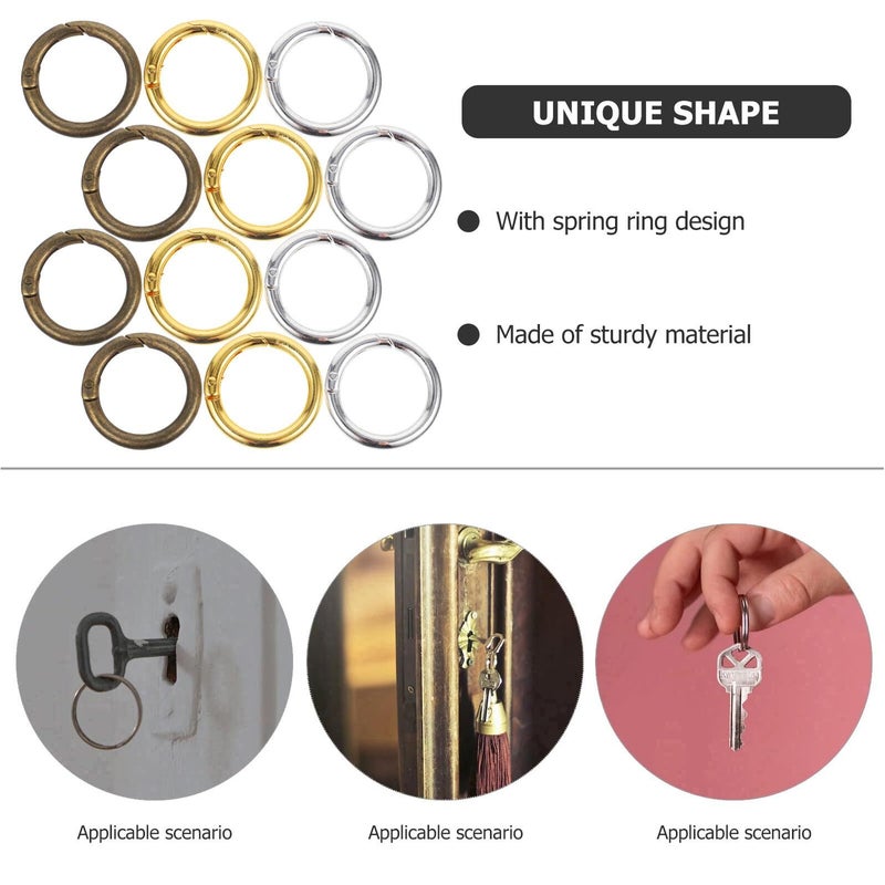 DOITOOL 35mm Multi-use Round Spring Key Rings Set for DIY Jewelry Making Bulk for Handbags Crafts - Image 4