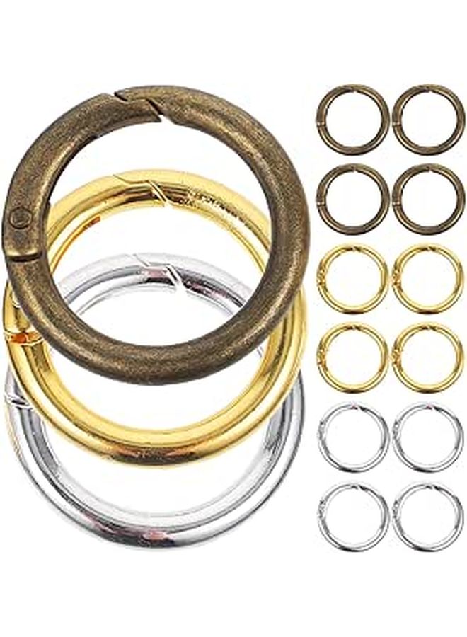 DOITOOL 35mm Multi-use Round Spring Key Rings Set for DIY Jewelry Making Bulk for Handbags Crafts - Image 1
