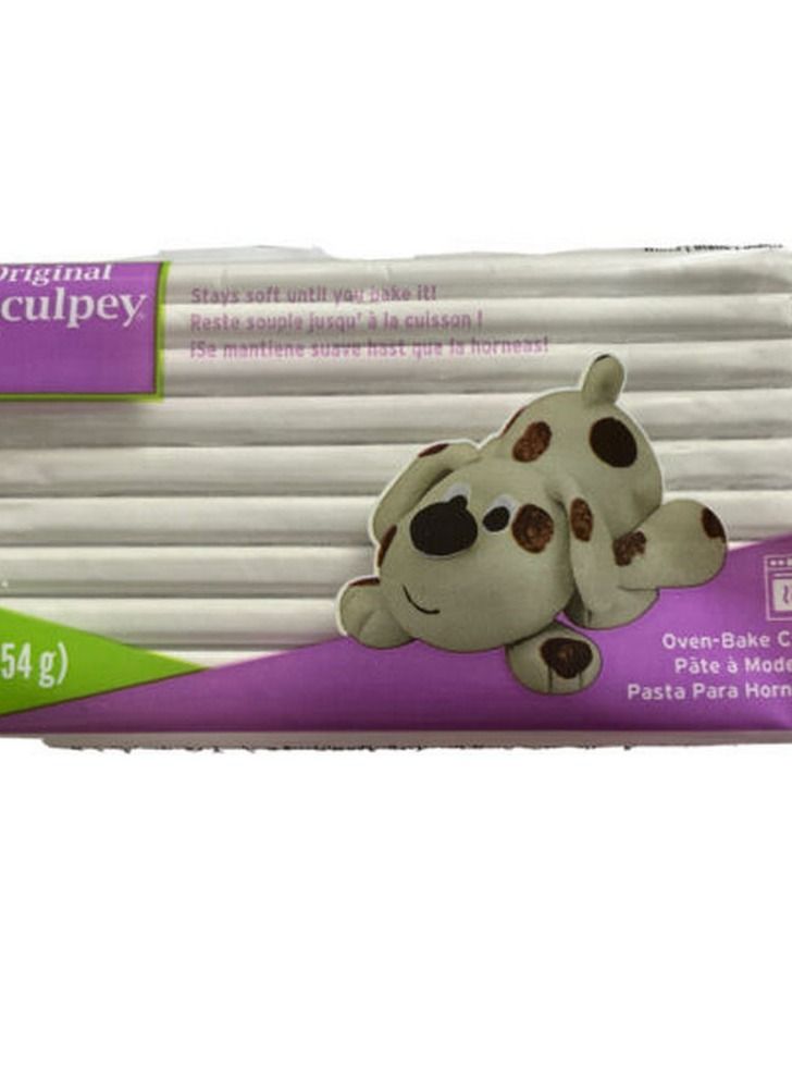 Sculpey White Non Toxic Polymer clay Oven Bake Clay 454g - Image 1