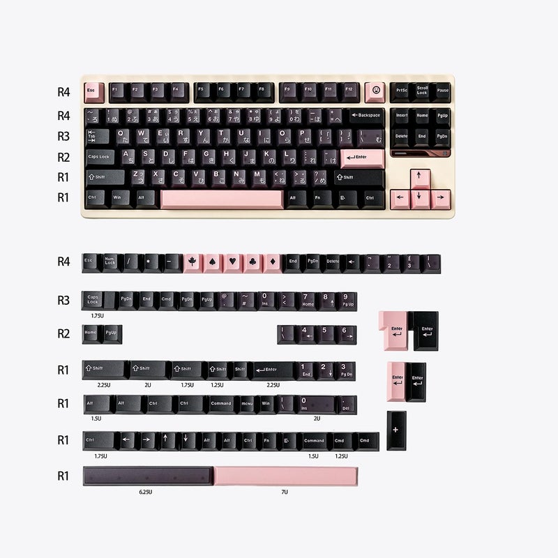 Sumgsn 164 Keys PBT Doubleshot Keycaps Cherry Profile Translucent Keycaps Set Fit for 61/64/87/104/108 Cherry Mx Switches Mechanical Keyboard - Image 5