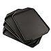 HOMMP Hommp HOMMP Plastic Rectangular Fast Food Serving Trays, Set of 4 (Brown)  - Image 2