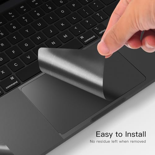 CaseBuy Palm Rest Protector Vinyl Skin Stickers(3 in 1) for 2024 2023 M4 M3 Pro/Max MacBook Pro 16 inch A2991 A3403 A3186 with Touch-ID Scratch-Resistant Keyboard Cover -Space Black - Image 5