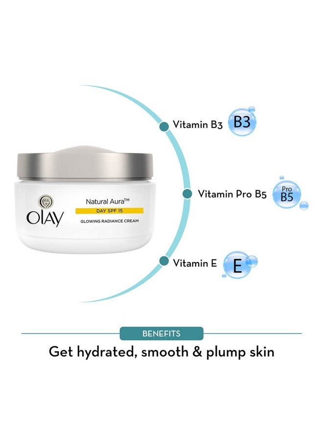 Olay Natural Aura Day Cream |Vitamin B3, Pro B5, E And Spf 15 |50 Gm - Image 5