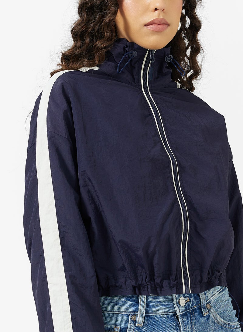 جينجر جاكيت رياضي بسحاب وتفاصيل متباينة - Image 3