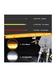 SYOSI Two flexible universal 12V Led flash lamps for motorcycle turn signal lamp strips  - Image 2