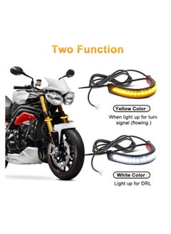 SYOSI Two flexible universal 12V Led flash lamps for motorcycle turn signal lamp strips  - Image 4