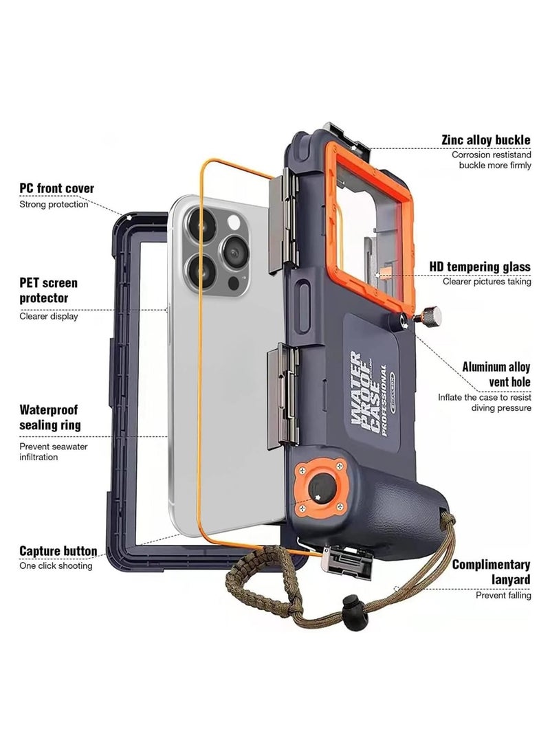 IP68 Waterproof Case for IPhone 16/Plus/Pro/Pro Max,Universal Diving Underwater Phone Case,Sealed Underwater Photography Protective Cover Suitable for Swimming u0026 Snorkeling  - Image 2