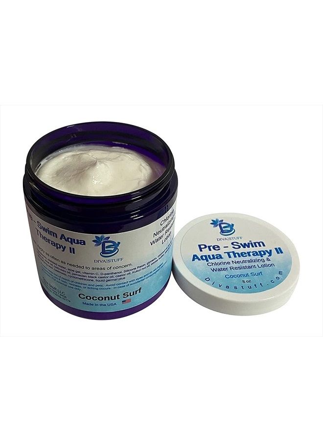 Diva Stuff Pre-Swim Aqua Therapy Chlorine Neutralizing Body Lotion, Protects Skin From Chlorine and Salt Water (Coconut Surf Water Resistant) - Image 3