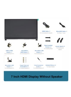 Generic 7 Inch HD IPS Capacitive Touchscreen Display 1024*600 Resolution Small Portable Monitor with USB HD Interface Compatible with Raspberry Pi Educational Tool  - Image 5