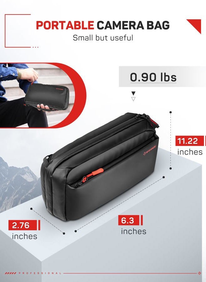 Ifootage Camera Shoulder Bag, Handy Camera Bag, Photography Camera Backpack for Accessories Storage, Crossbody DSLR Bag Compatible with Nikon Sony Canon, Beave BV-MP, Black, Handheld Bag, Hiking, - Image 3