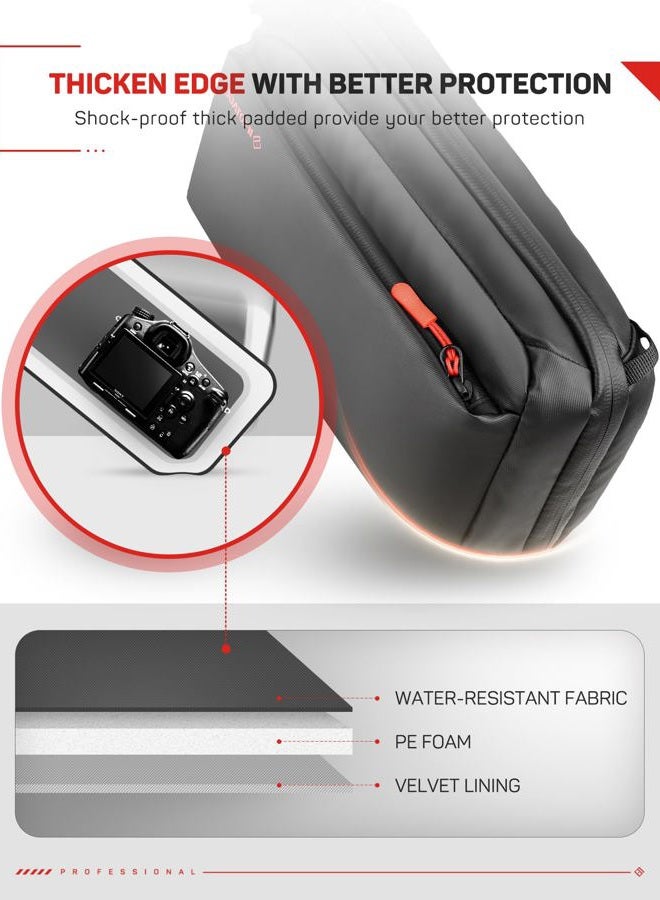 Ifootage Camera Shoulder Bag, Handy Camera Bag, Photography Camera Backpack for Accessories Storage, Crossbody DSLR Bag Compatible with Nikon Sony Canon, Beave BV-MP, Black, Handheld Bag, Hiking, - Image 5