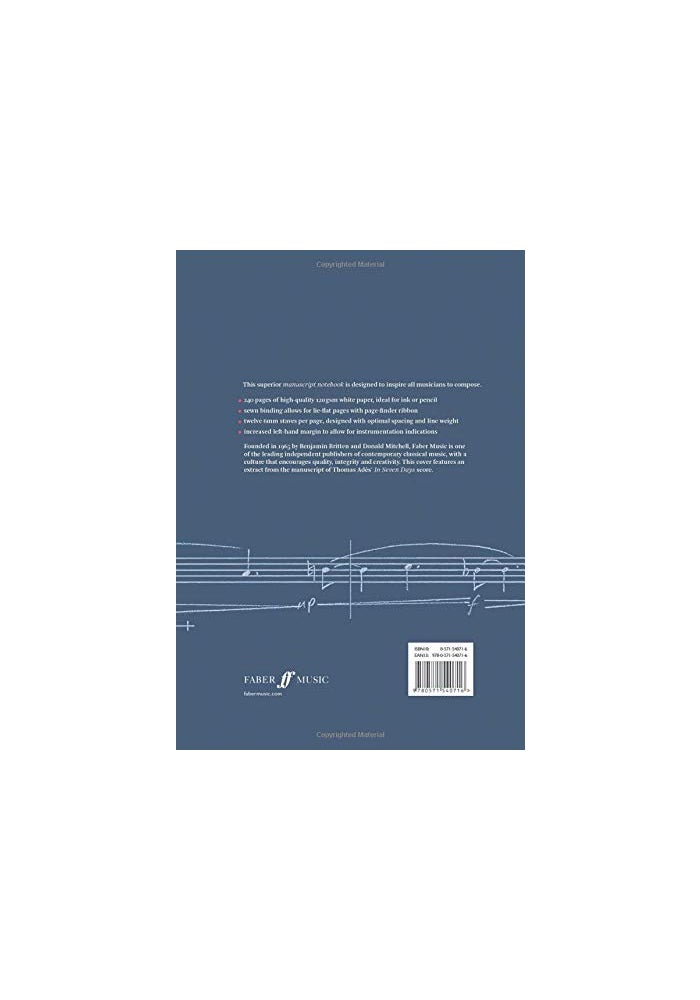 The Faber Music Manuscript Book, 240 page A5, 12-stave: for Composers and Songwriters: Songwriting Book, Blank Music Sheet Book, Manuscript Paper, Music Paper Notebook (Faber Edition) - Image 2