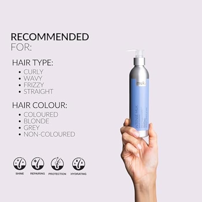 MUK. Intense Repair Shampoo - Reconstructing Formula for Dry, Damaged Hair. Hair Repair Protein Shampoo Strengthens, Moisturises & Restores Elasticity, 300ml - Image 5