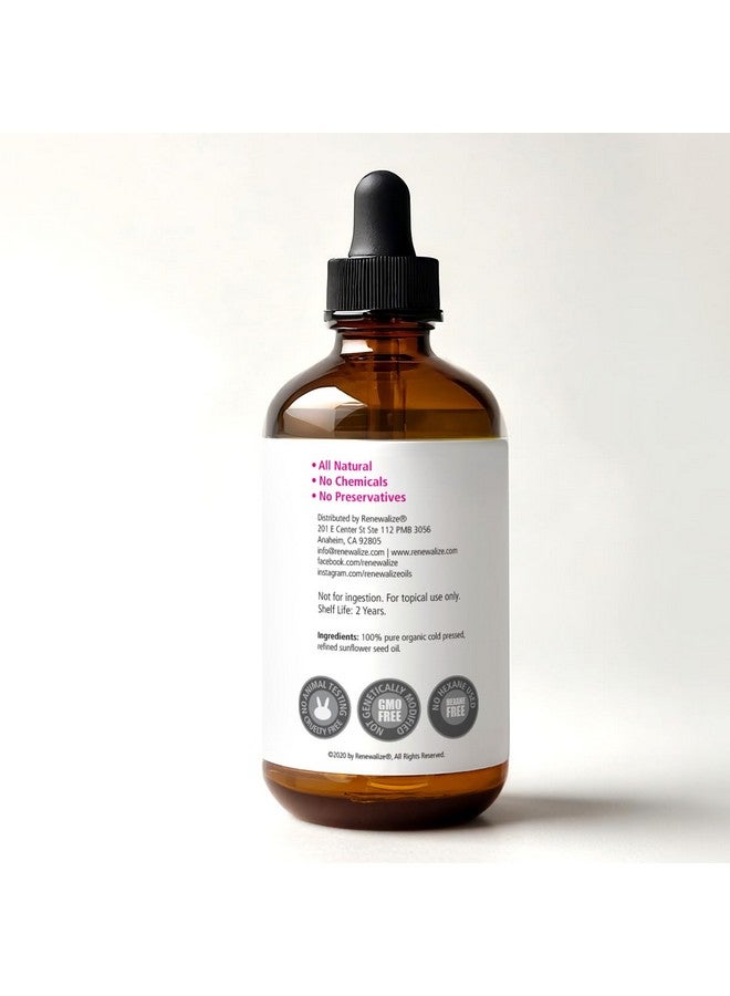 Renewalize Sunflower Seed Face Moisturizing Oil 4 Oz Size High Linoleic Best For Acne Prone Oily Skin And Face - Image 3
