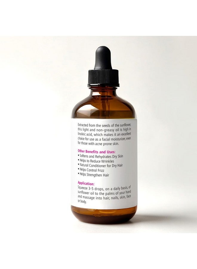Renewalize Sunflower Seed Face Moisturizing Oil 4 Oz Size High Linoleic Best For Acne Prone Oily Skin And Face - Image 2