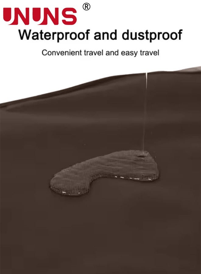 UNUNS غطاء حقائب السفر، 3 قطع أغطية حقائب غير منسوجة مضادة للغبار لحماية الحقائب للسفر، مجموعة أغطية حقائب لحقائب 20 24 28 بوصة، بني - Image 4