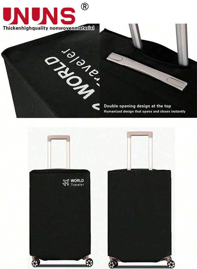 UNUNS غطاء حقائب السفر، 3 قطع أغطية حقائب غير منسوجة مضادة للغبار لحماية الحقائب للسفر، مجموعة أغطية حقائب لحقائب 20 24 28 بوصة، بني - Image 5