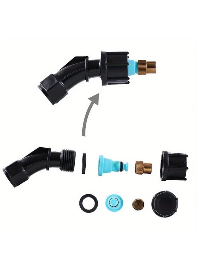 3 Pcs Black Adjustable Brass Nozzle Set for High Pressure Garden Misting - Image 4