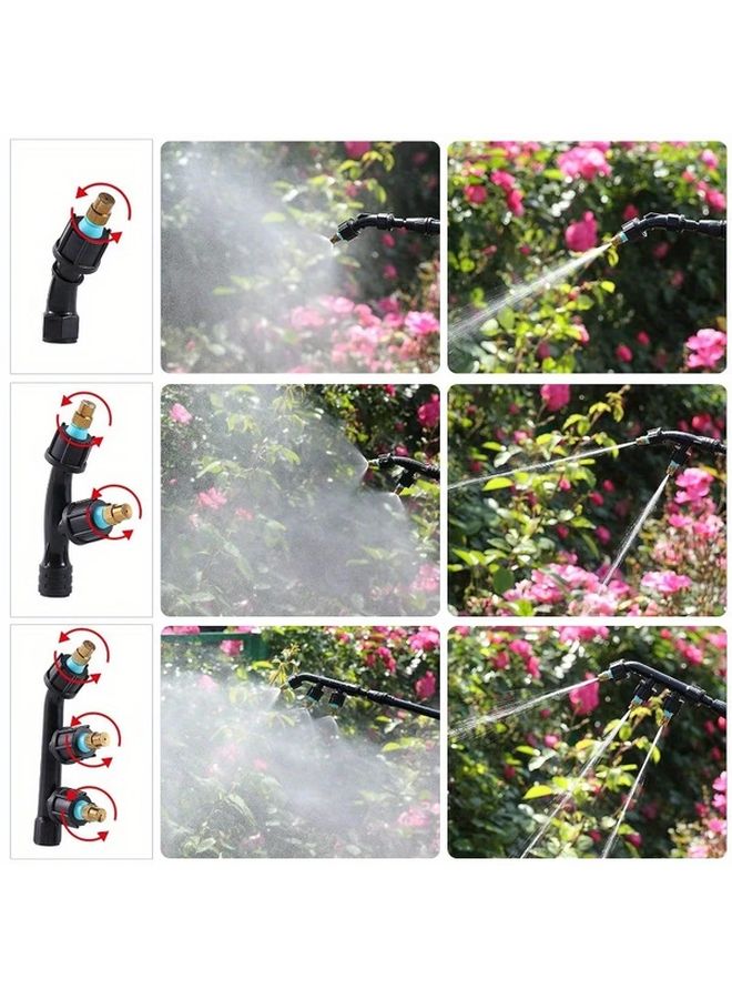 3 Pcs Black Adjustable Brass Nozzle Set for High Pressure Garden Misting - Image 2