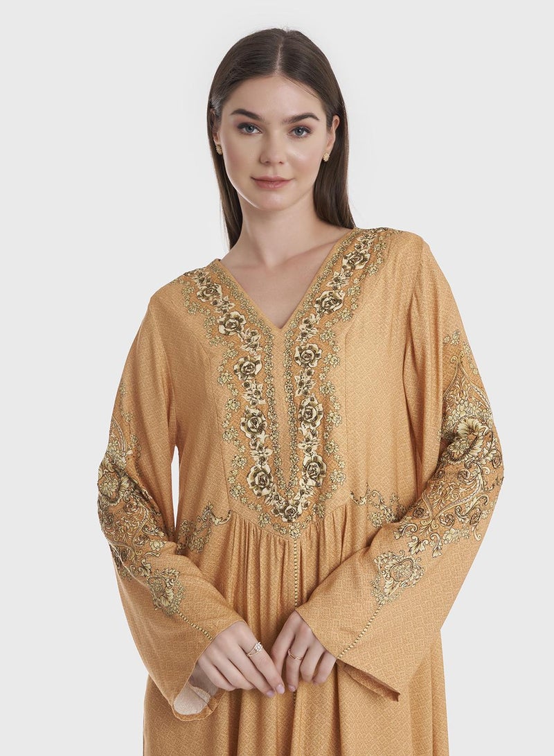 KASHKHA Rayon Printed Jalabiya - Image 3