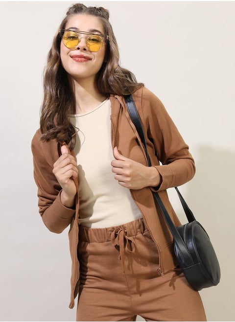 Regular Fit Zip Up Hoodie by Styli