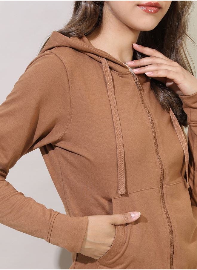 Regular Fit Zip Up Hoodie by Styli