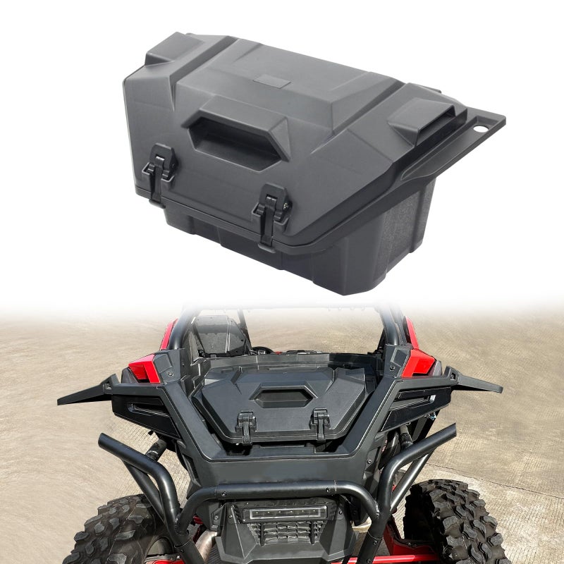 CUSAUTV 42QT UTV Rear Cargo Box Storage Bin Compatible with Polaris RZR PRO XPTurbo R 20202023 Accessories Water Resistant Forward Cargo Storage Box Tool Bed Box with Lid Repalce 2883752
