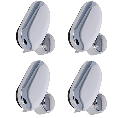 JING Mirror Clips, Glass Clips Clamps Holder - Oval Wall Mounted Mirrors Bracket/Clip -Bathroom Mirrors Supporting Sheet Mirror Fixed Fitting - (4 Pcs) - Image 3