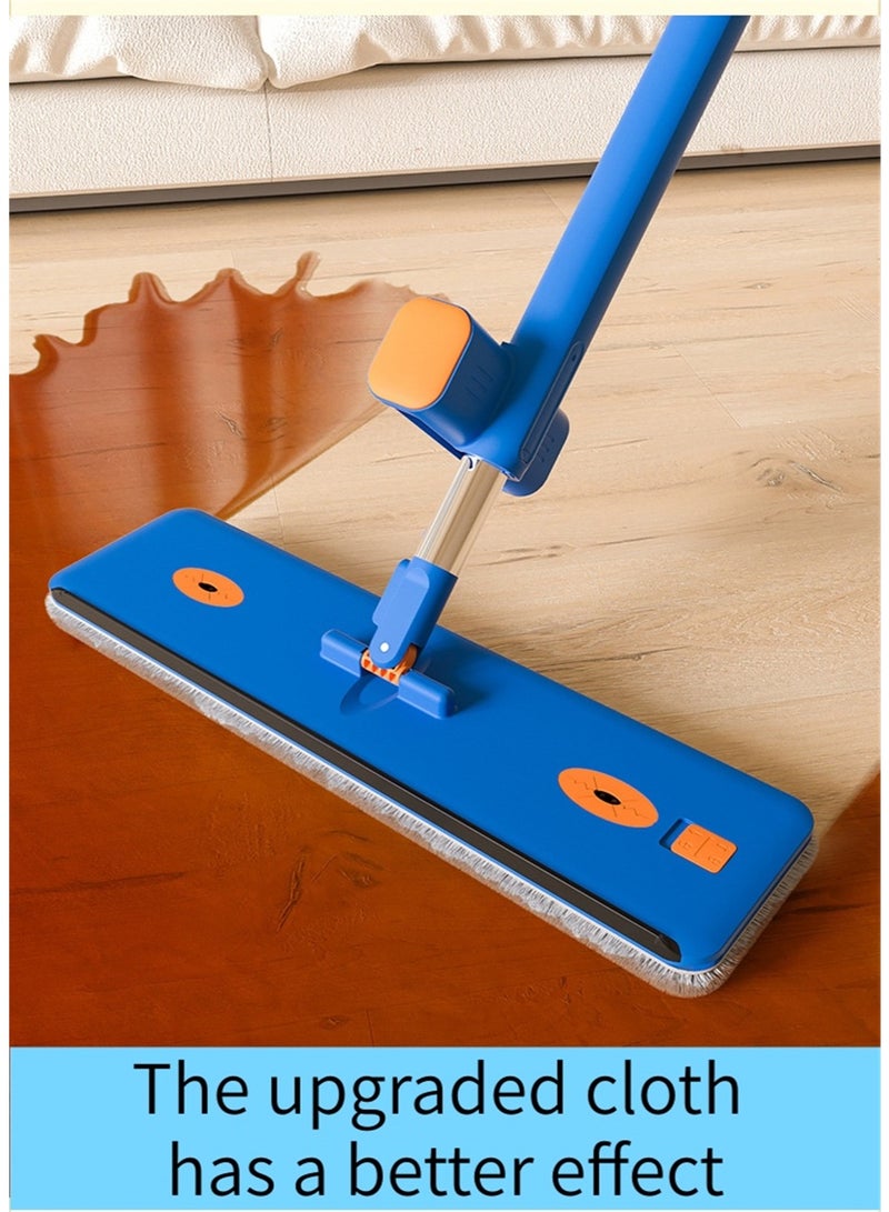 Large Flat Mop with Bucket, 360° Rotating Microfiber Mop with 6 Washable Pads, Floor Dust Mop with Adjustable Stainless Steel Handle for Hardwood Laminate and Tile Floors - Image 5
