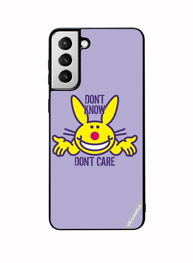 VR CREATIVE Protective Case Cover For Samsung Galaxy S22 5G Dont Know Dont Care Design Multicolour - Image 1