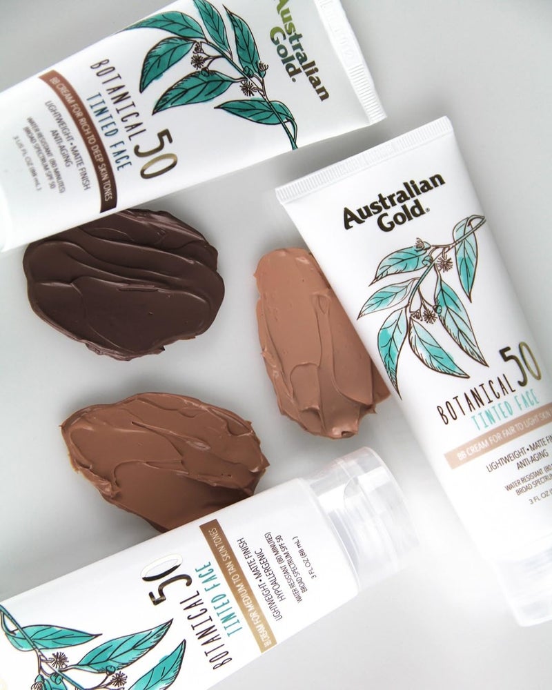 Australian Gold واقي شمس للوجه ملون من أستراليا جولد بترولي SPF 50، كريم BB غير كيميائي، مقاوم للماء، لمسة غير لامعة، للبشرة الحساسة، 3 أونصة سائلة - Image 2