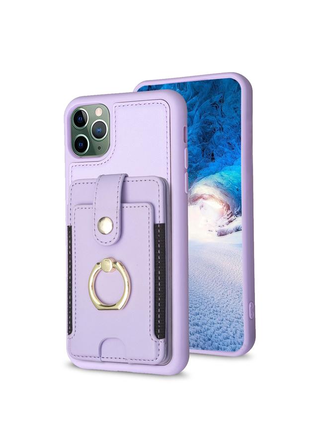 Zaboon Case For iPhone 11 Pro Max BF27 Metal Ring Card Bag Holder Phone Case - Image 1